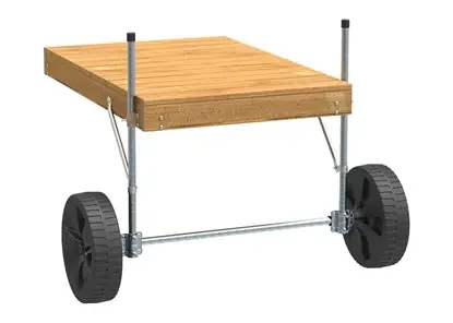 Pre-Built Standard Stationary Dock with Wood Frame & Top – 4‘x6‘