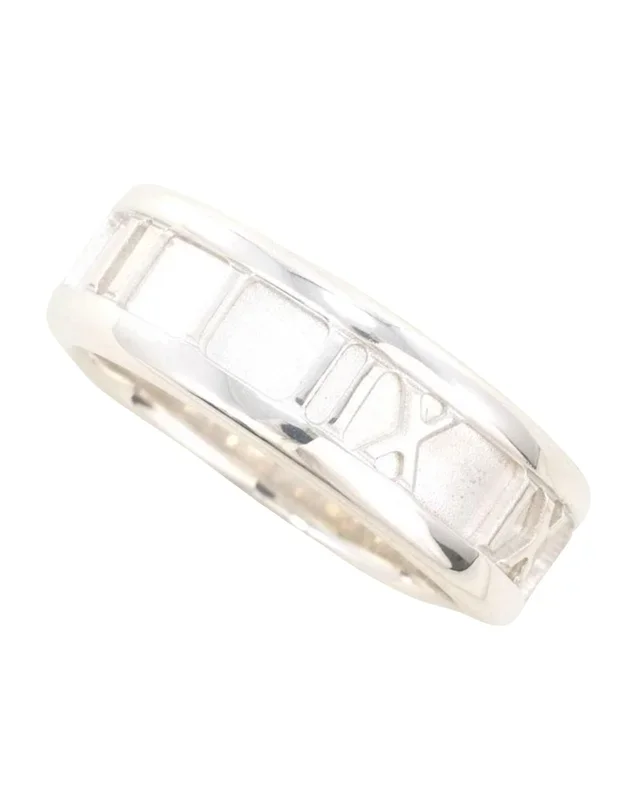 Preloved Atlas Ring Narrow Band Design Women – Silver