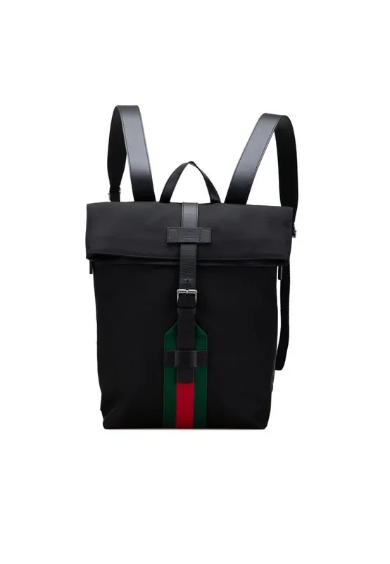 Preloved Canvas Backpack- Black