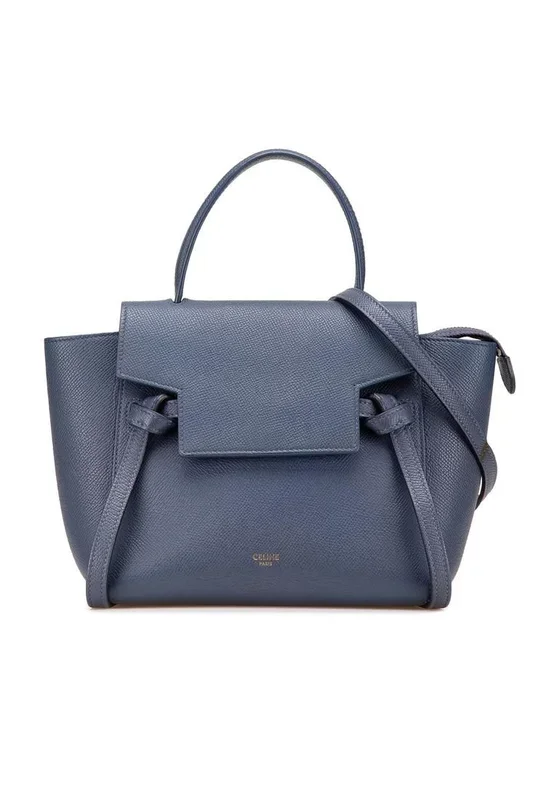 Preloved Elegant Leather Handbag with Shoulder Strap Versatile Carry