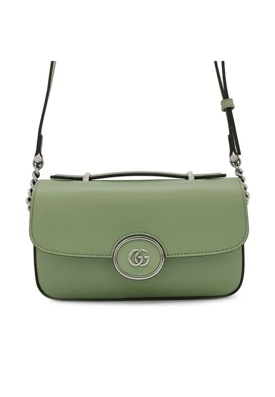 Preloved Elegant Shoulder Bag with Leather and Chain Strap-