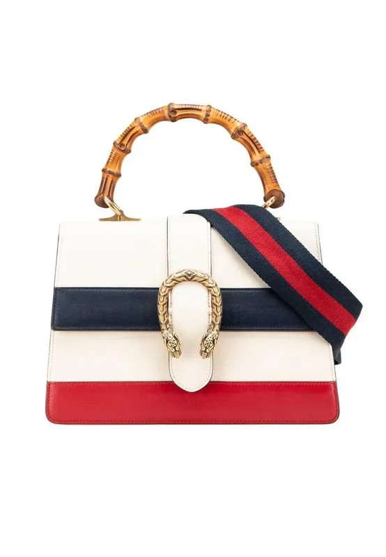 Preloved Elegant Top Handle Bag with Detachable Shoulder Strap