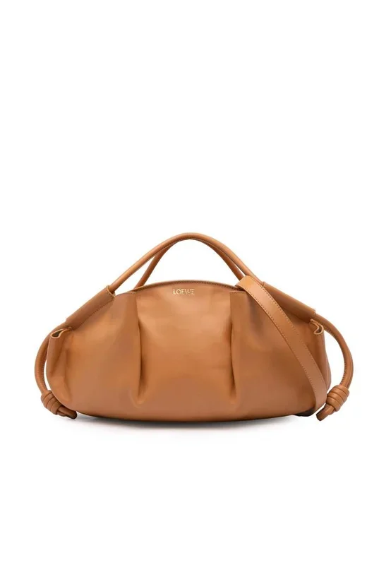Preloved Leather Top Handle Bag- Brown Satchel