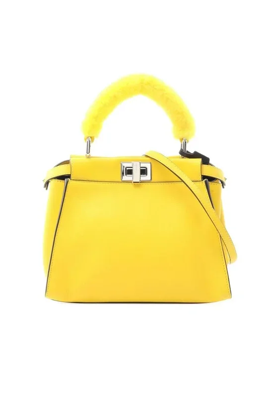 Preloved Peekaboo Iconic Mini Handbag- Yellow Satchel