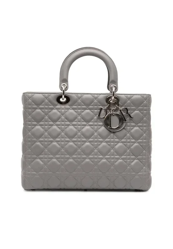 Preloved Top Handle Bag- Gray Satchel