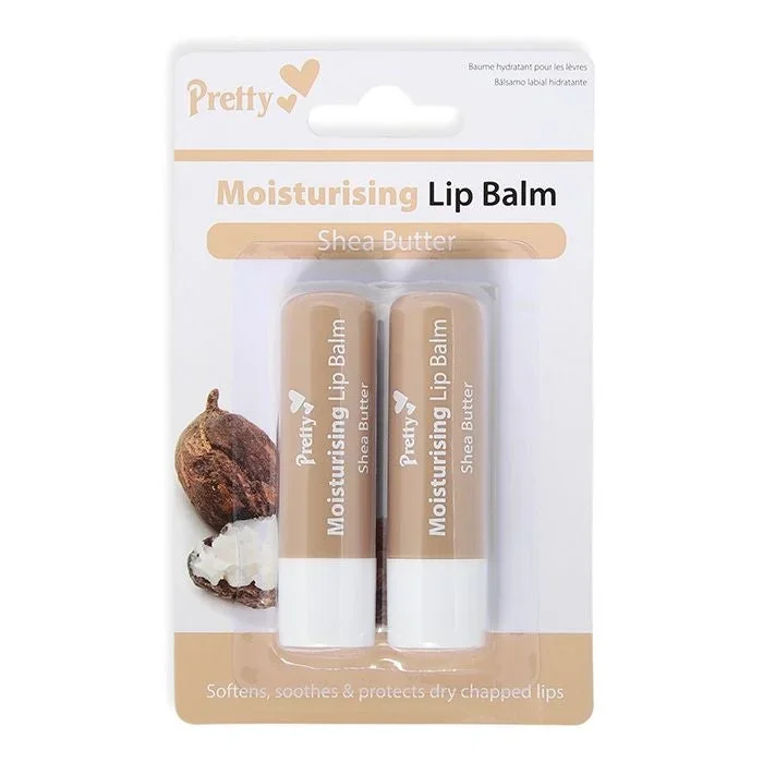 Pretty Moisturising Lip Balm Shea Butter 2 Pack – Case of 12