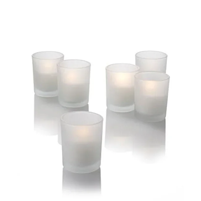 Price’s Candles Frosted Votive Clear Candle Holder 6cm