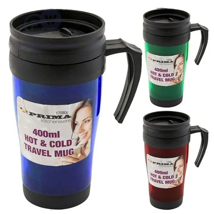 Prima Travel Mug Assorted Colours 400ml