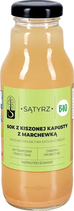 Probiotischer Saft aus Sauerkraut und Karotten BIO 500 ml – SĄTYRZ
