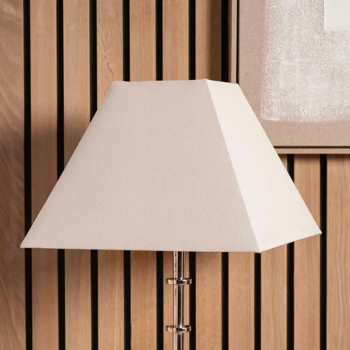 Pyramid White Cotton Tapered Square Lamp Shade for Table Lamps