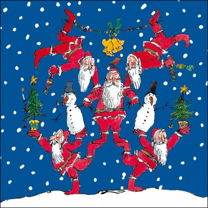 Quentin Blake Santa Tower Christmas Card