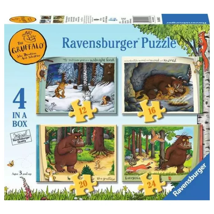 Ravensburger The Gruffalo, 4 in a Box Jigsaw Puzzle