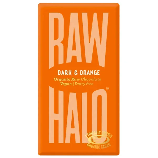Raw Halo Dark & Sweet Orange Organic Chocolate Bar 35g