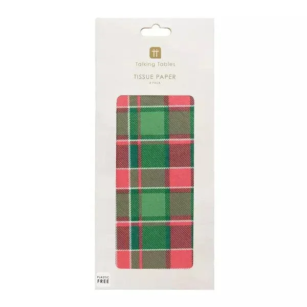 Red & Green Tartan Tissue Paper