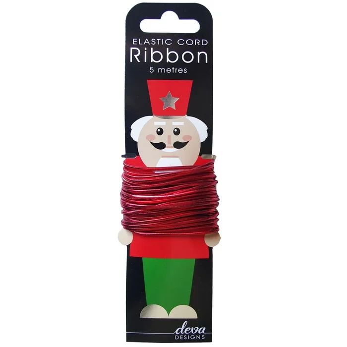 Red Metallic Elastic Cord