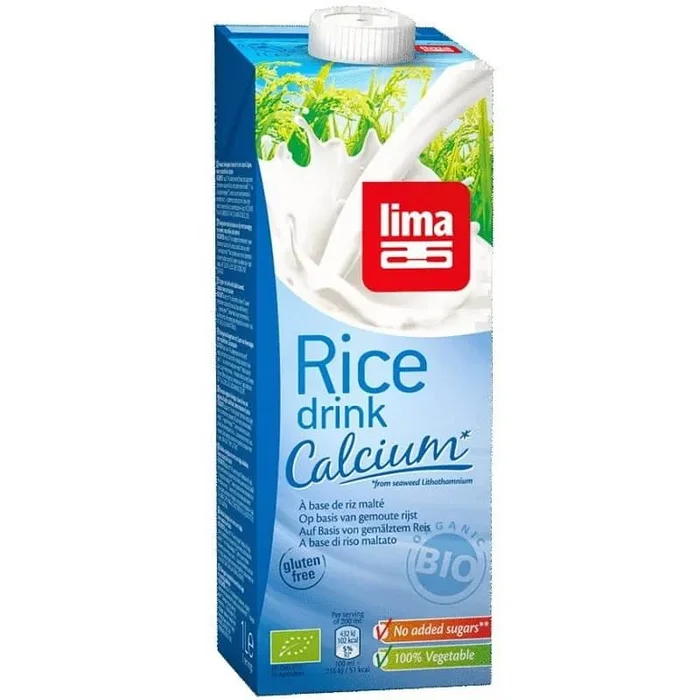 Reisgetränk mit Calcium aus Meeresalgen Glutenfrei BIO 1000 ml – LIMA