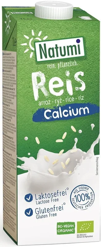 Reisgetränk mit Calcium aus Meeresalgen Glutenfrei BIO 1000 ml – NATUMI