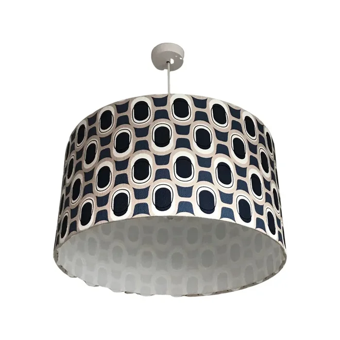 Retro Blues Drum Lampshade