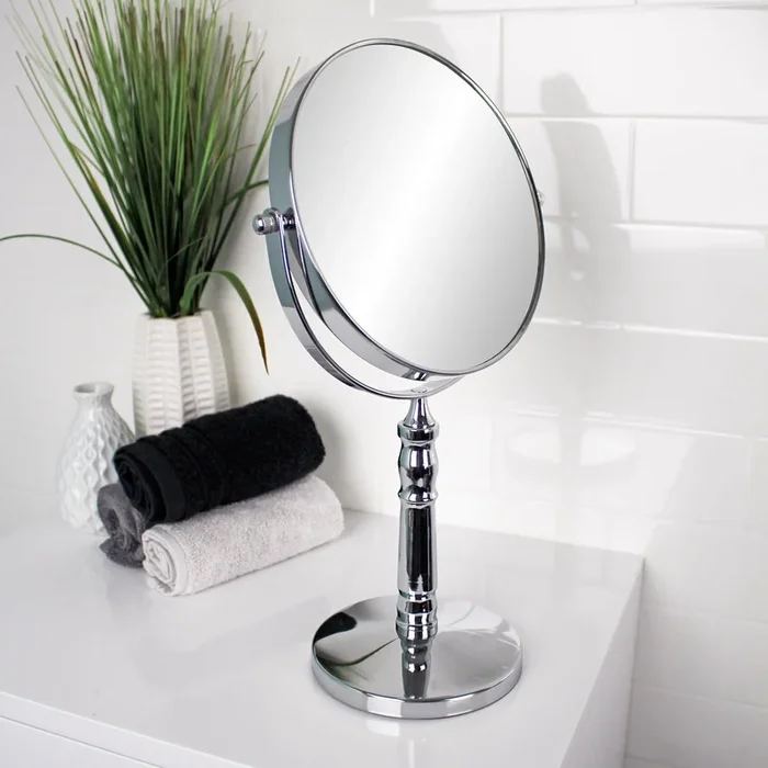 Rho 5x Magnifying Chrome Round Vanity Mirror