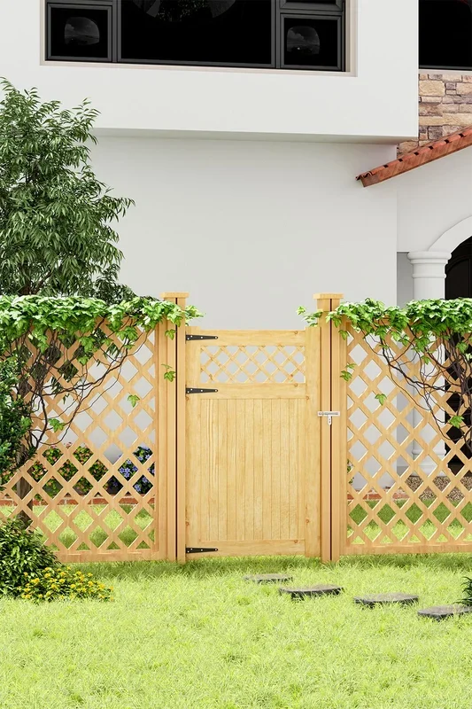 Rhombus Garden Wood Fence Gate