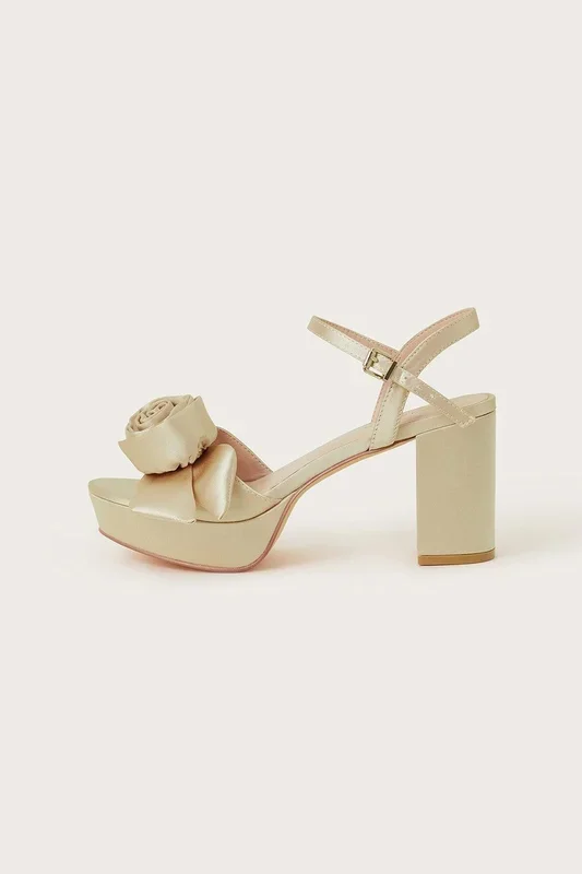 Rosette Platform Heels
