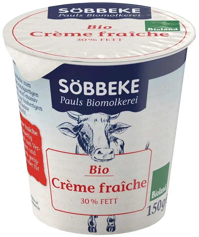 Sahne Sahne 30% Fett BIO 150 g – SOBBEKE