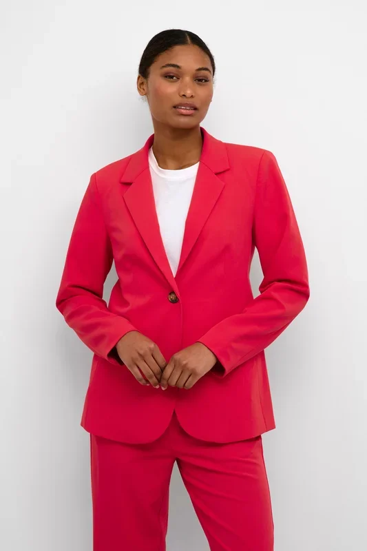Sakura Single-Breasted Blazer Plain