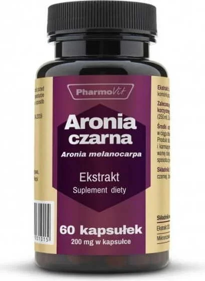 Schwarze Apfelbeere Apfelbeere melanocarpa 20: 1 Extrakt 200 mg 60 Kapseln PHARMOVIT