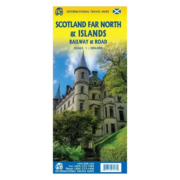 Scotland Far North & Islands ITMB Railway & Road Map