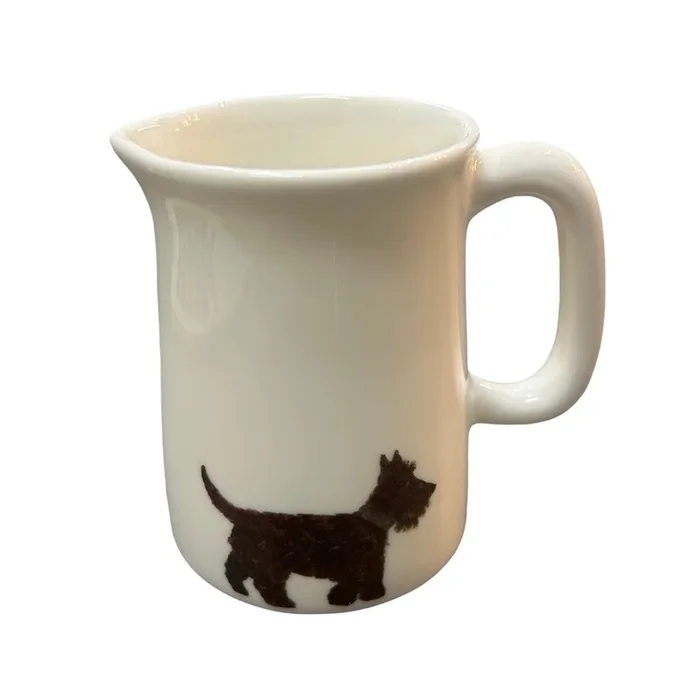 Scottie Dog Bone China Milk Jug