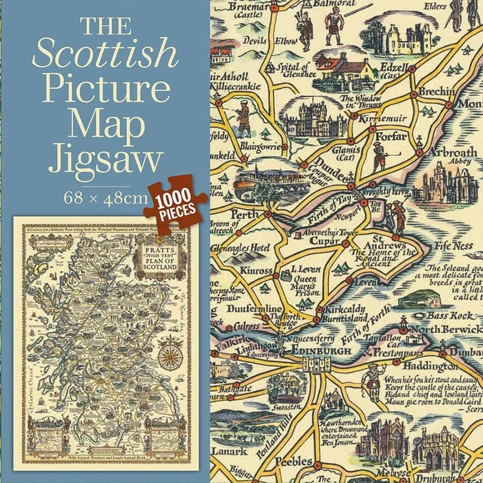 SCOTTISH PICTURE MAP 1000 PIECE JIGSAW PUZZLE JIGSAW