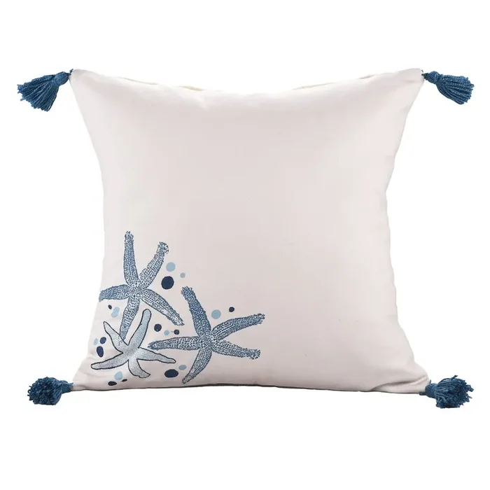 Seabrook Performance Poly Filled Pillow in Blue/White, 20″ x 20″