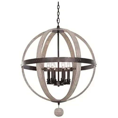 Seaside Driftwood and Gold Pendant Light, Belen Kox