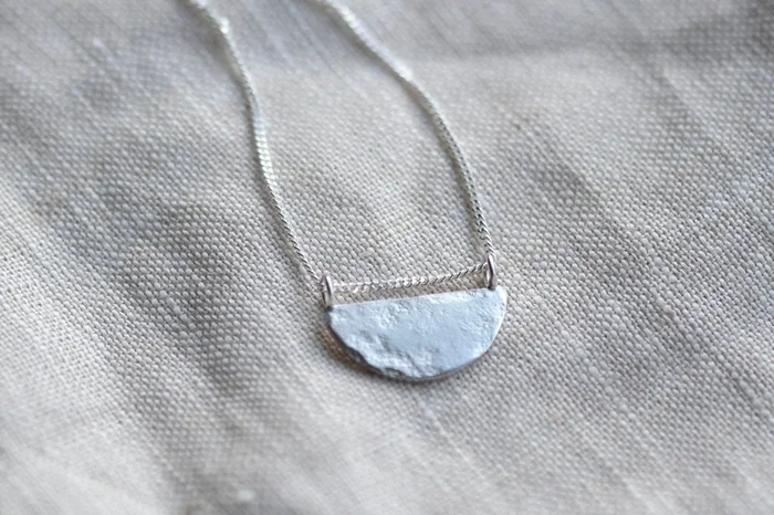 Semi-Circle Textured Necklace
