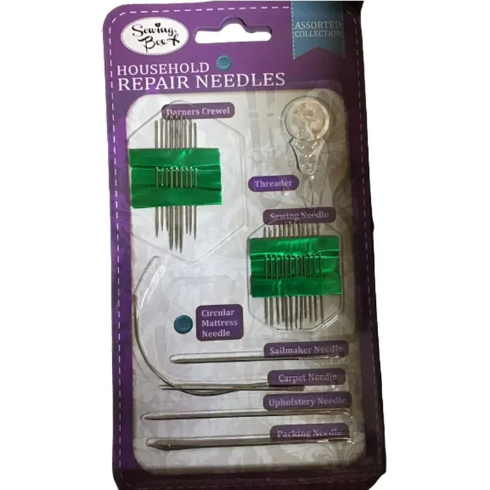 Sewing Box Household Repair Needles – Case of 12