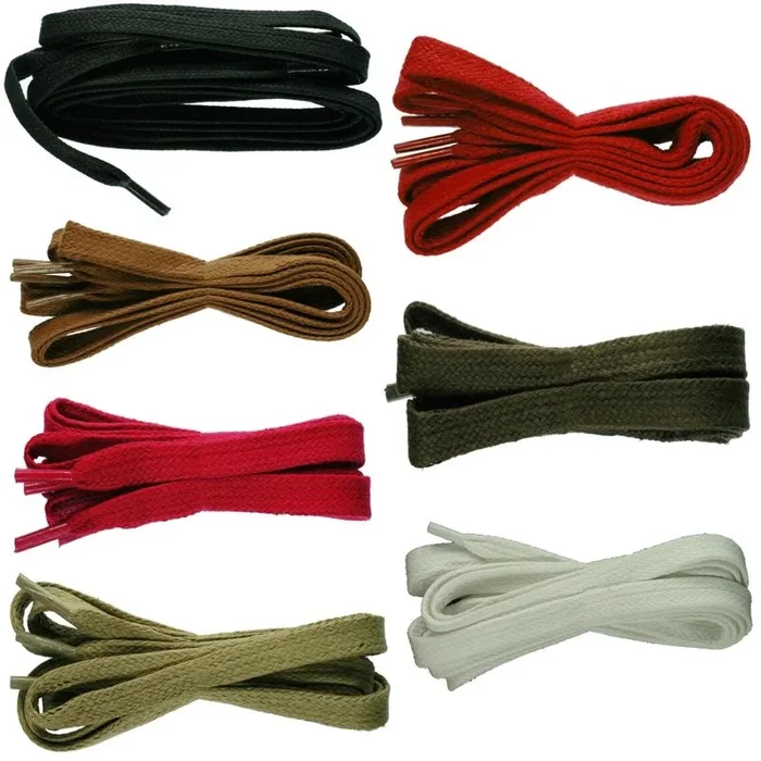 Shoelaces Shiny Cotton Assorted Colour 7 Pair