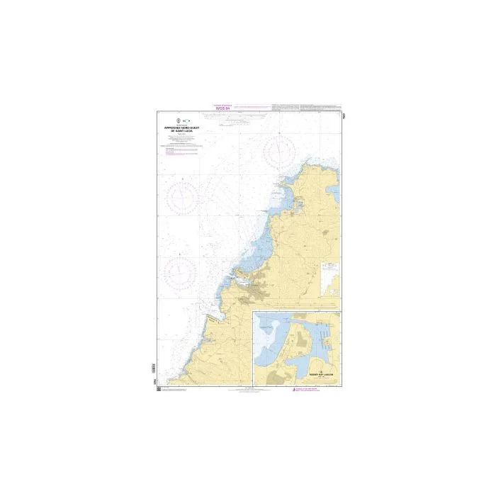 SHOM Chart 7623 – Approches Nord-Ouest de Saint Lucia