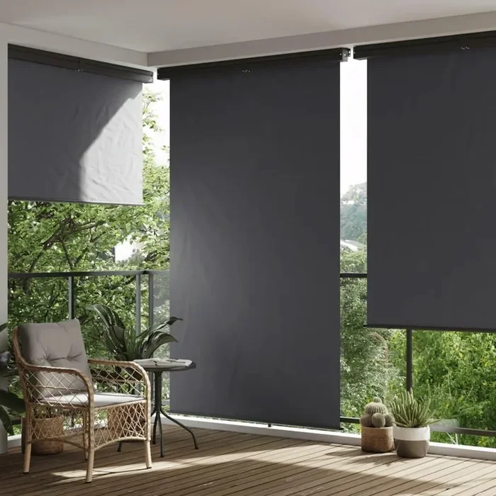Side Awning – Black 165x250cm | Dual-Mount with Self-Locking Function VIDAXL