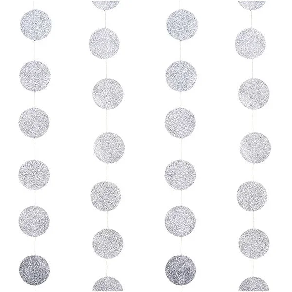 Silver Glitter Garland