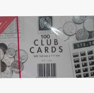 Silvine Record Saving Club Cards 100 Pack