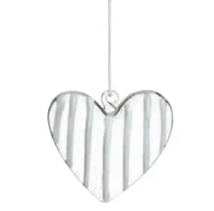 Small Glass Heart Hanging Decoration