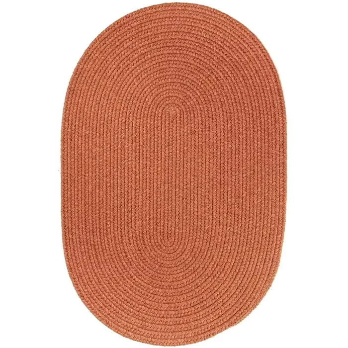 Solid Terra Cotta Wool 5X8 Oval