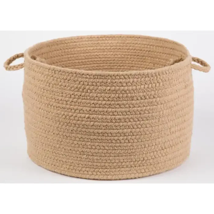Solid Wheat Wool 18″ x 12″ Basket