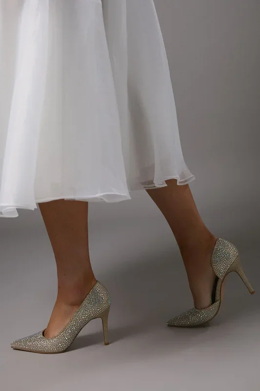 Soltha Diamante Stiletto Heeled Court Shoes