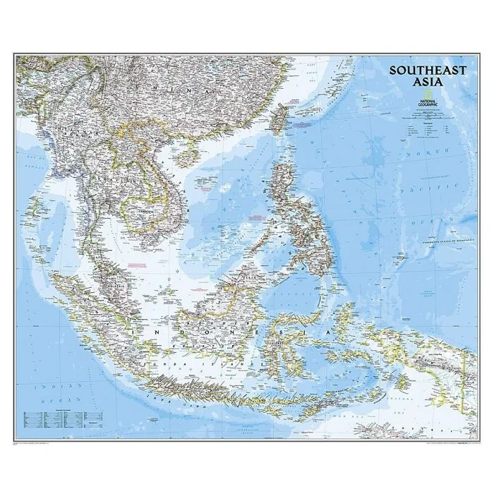 Southeast Asia NGS Classic Wall Map PAPER