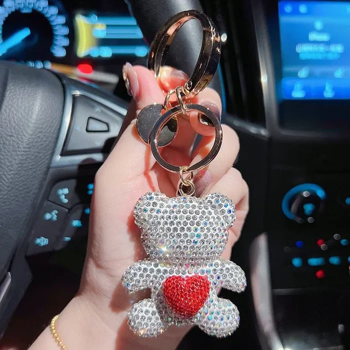 Sparkling Love Bear Keychain