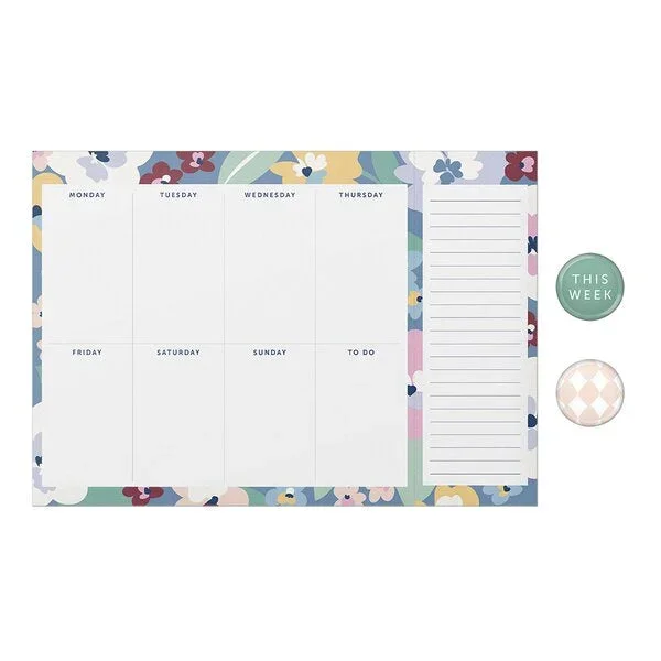 Spring Floral Weekly Planner Pad