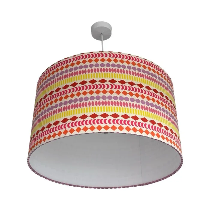 Spring Pattern Stripes Drum Lampshade