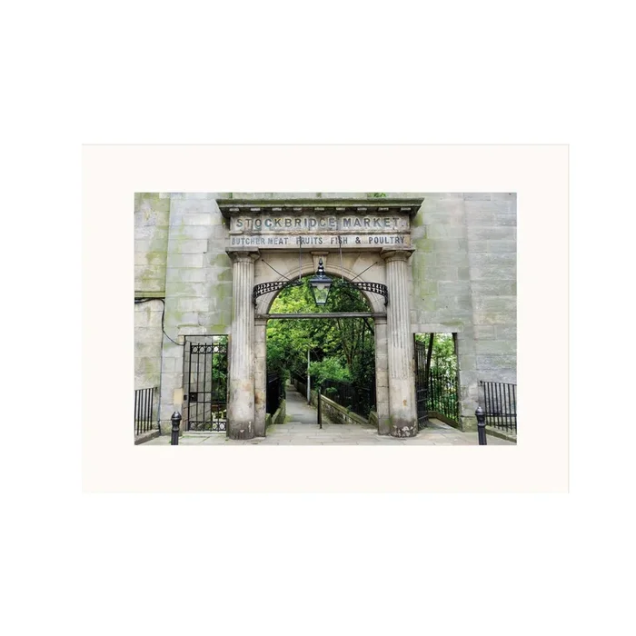 Stockbridge Market Arch Colour Mounted Print