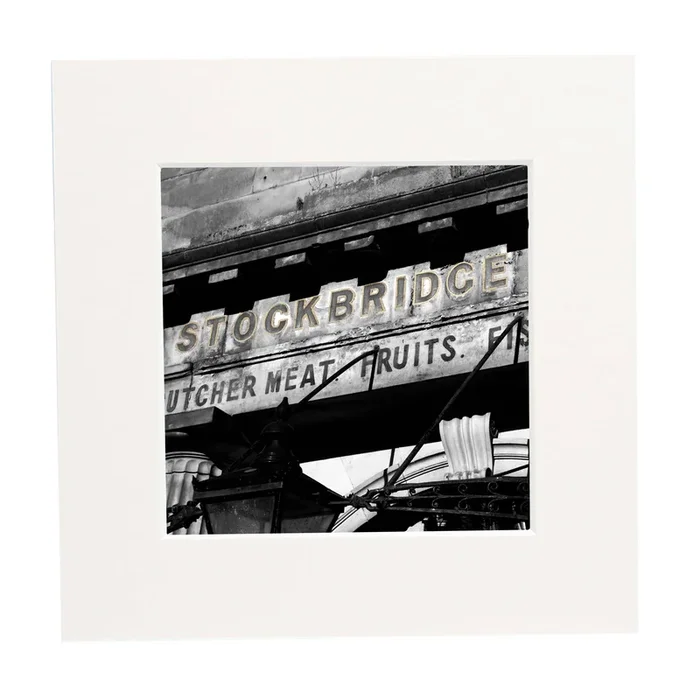 Stockbridge Market Sign Mounted Print